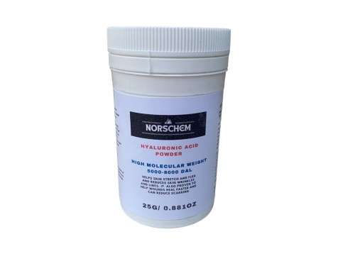  Norschem - Hyaluronic acid Powder Acid Powder for DIY Skincare Products -LMW -5000-8000 DAL - 25G