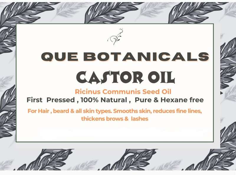 QUE BOTANICALS - FIRST PRESS CASTOR OIL -  HEXANE FREE - 25KGS
