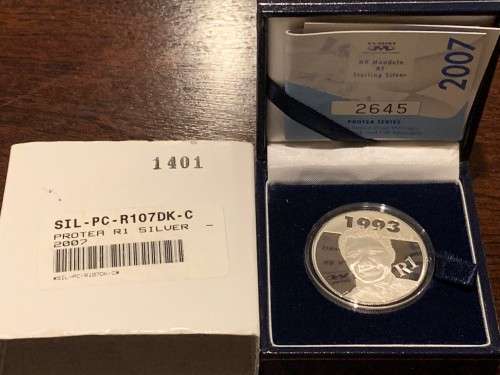 Proof - 2007 South Africa - Protea R1 (Rare Mandela Coin)