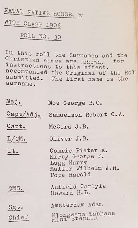 NATAL REBELLION MEDAL 1906 - Full Size Medal