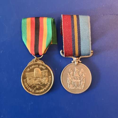 RHODESIA - GSM (NAMED) + INDEPENDENCE MEDAL (NUMBERED) - FULL SIZE