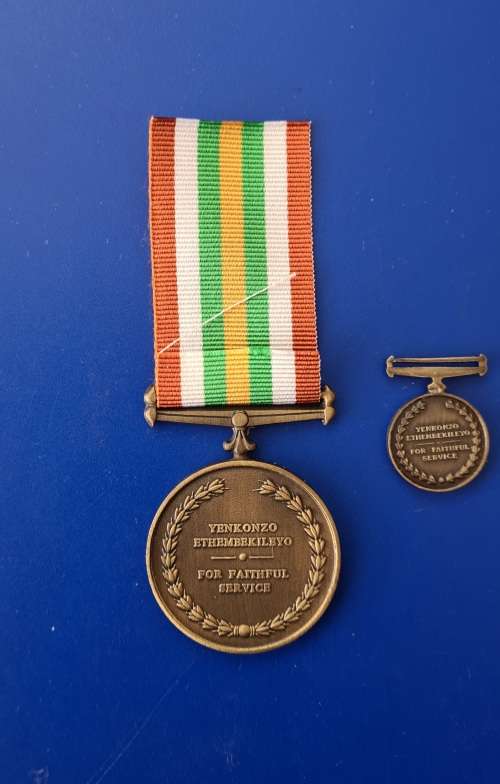 SADF - FORMER FORCES - TRANSKEI FAITHFUL SERVICE - FULL SIZE + MINIATURE