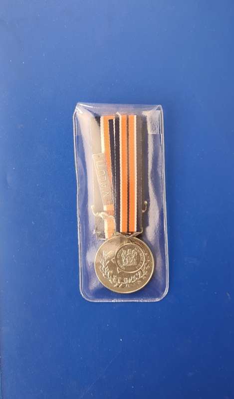 SADF - GENERAL SERVICE MEDAL + MALUTI BAR - FULL SIZE + MINIATURE