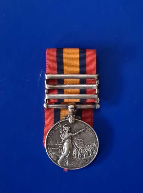 ANGLO BOER WAR - QSA 3 BARS - TPR A.F. CHERRY - NESSBITTS HORSE, ALBANY DMT - FULL SIZE
