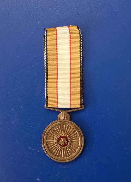 SOUTH AFRICAN RAILWAY POLICE - FATHFUL SERVICE (10 YRS) FIRST TYPE - FULL SIZE