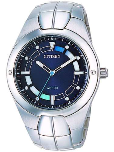 CITIZEN MENS WATCH SECOND DISK WATCH BLUE 100M WATER RESISTANT