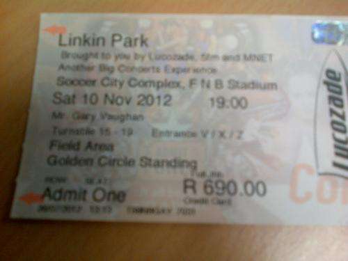 Linkin Park Golden Circle Ticket