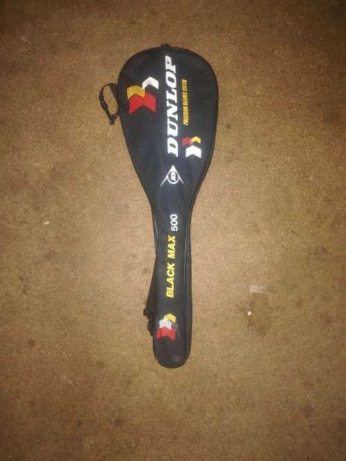 Dunlop Black Max 500cm 14X20 graphite Squash Racket Racquet w/carry case