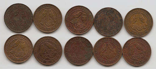 10 x 1/4 D coins