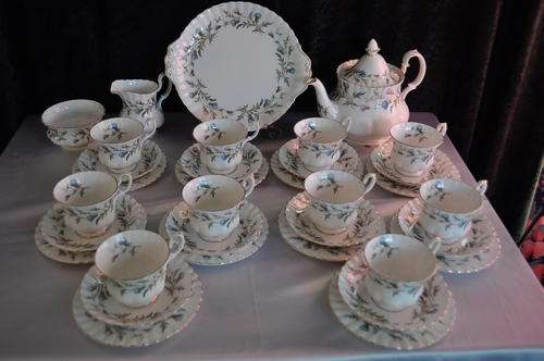 Royal Albert Brigadoon 34 piece Tea Set