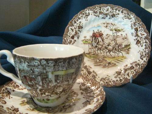 Johnson Bros Coaching Scenes Tea Trio