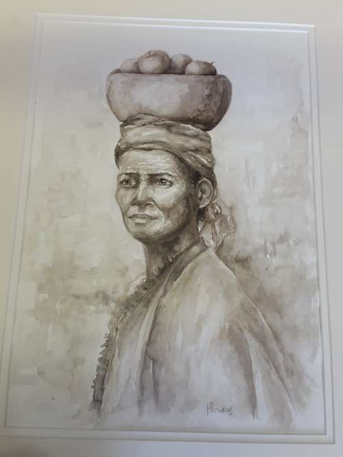 OUT OF AFRICA     PEN AND INK      BY MARIETTE PRETORIUS