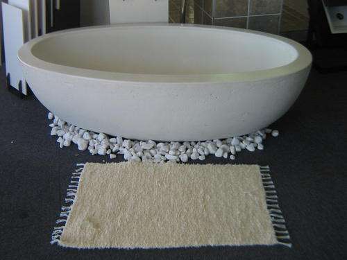 100% Cotton Bath & Bedroom Rug - Fully MACHINE Washable - IN WHITE !!