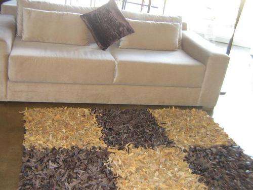 Luxurious & Exclusive 100% LEATHER Shaggy Rug !!