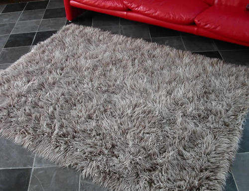 Mottled Grey 100% WOOL Flokati Rug - UPDATED COLOUR