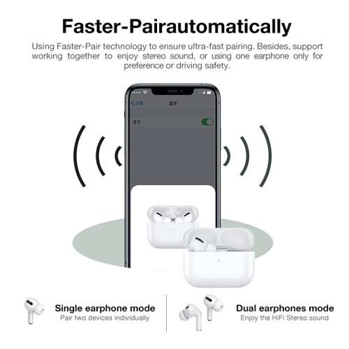 Airpod Gen 2/3/4 Wireless Headphones Bluetooth 5.0 Noise Canceling Low Sports Earbuds