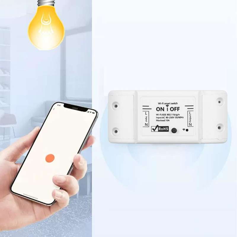 Mini Smart Relay WiFi Switch, 2 PCS DIY Switch Module Voice Control Wireless Remote Switch