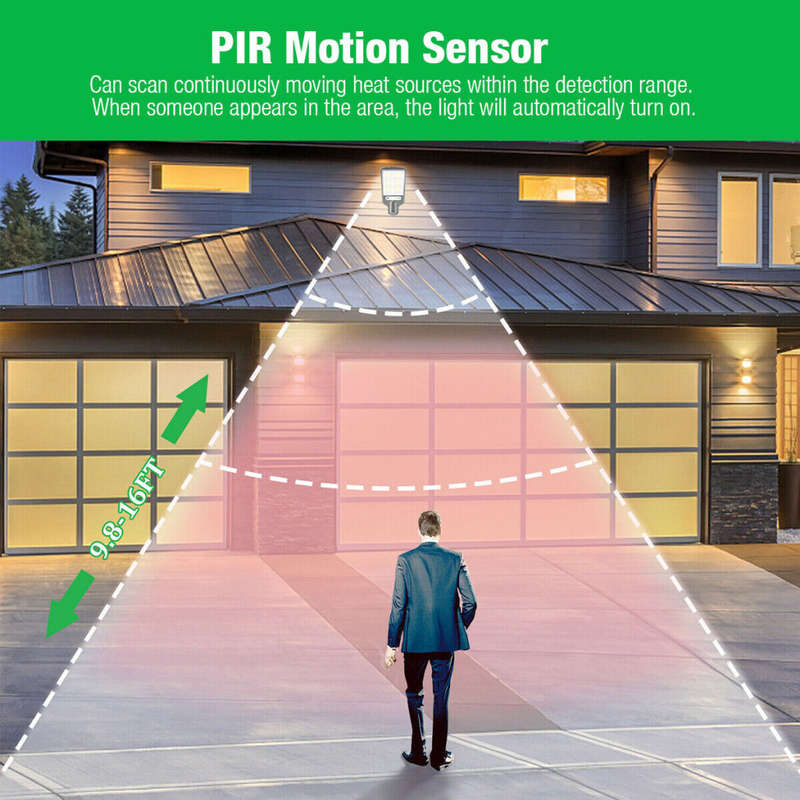 LED Solar Light Motion Sensor 3 Mode Floodlight Outdoor Street Wall Courtyard Garden
