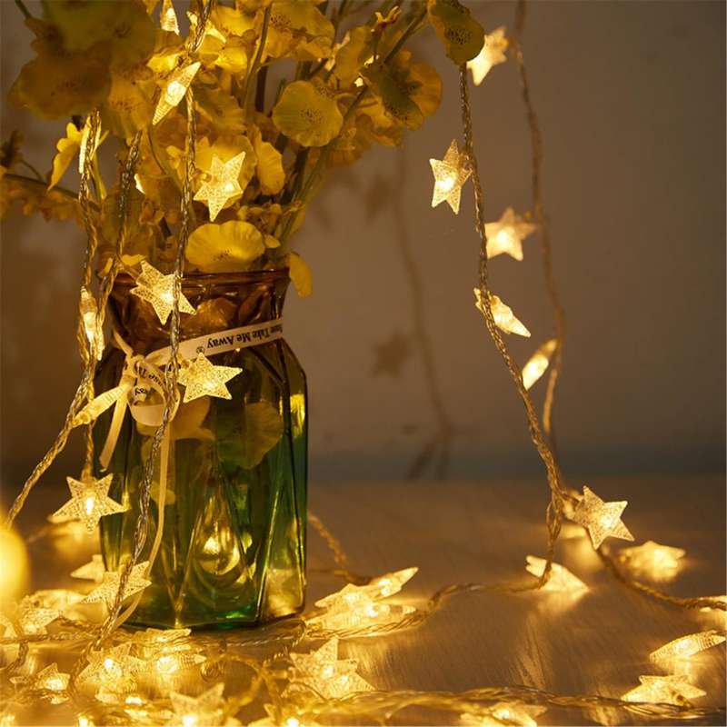 26.2ft 80 LED String Lights Waterproof Warm White (Snowflake) Lights Wedding Party Halloween Christm