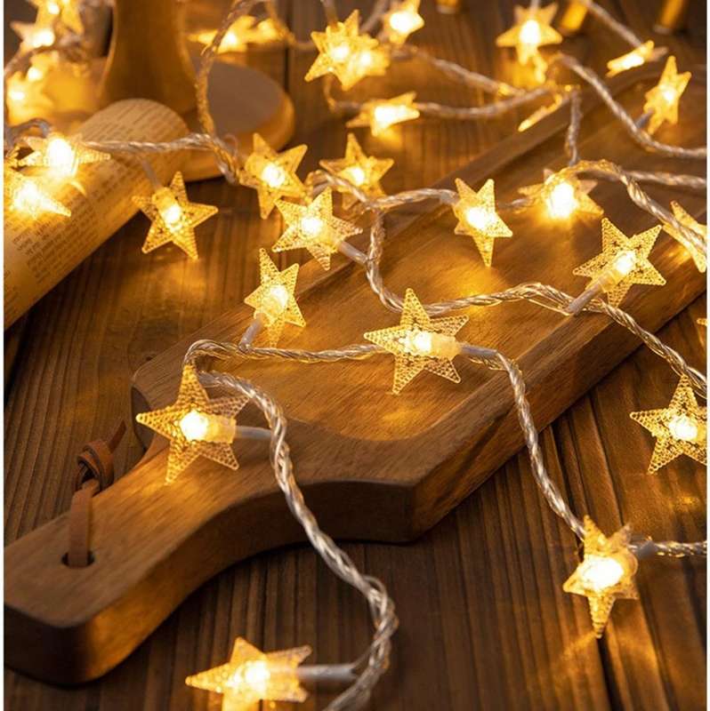 26.2ft 80 LED String Lights Waterproof Warm White (Snowflake) Lights Wedding Party Halloween Christm