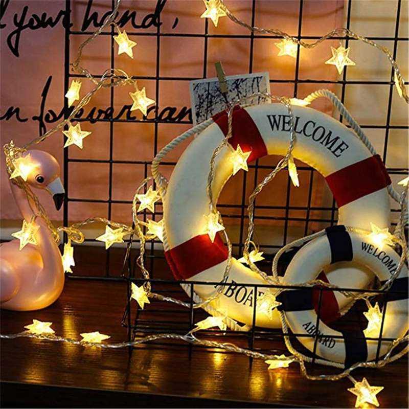 26.2ft 80 LED String Lights Waterproof Warm White (Snowflake) Lights Wedding Party Halloween Christm