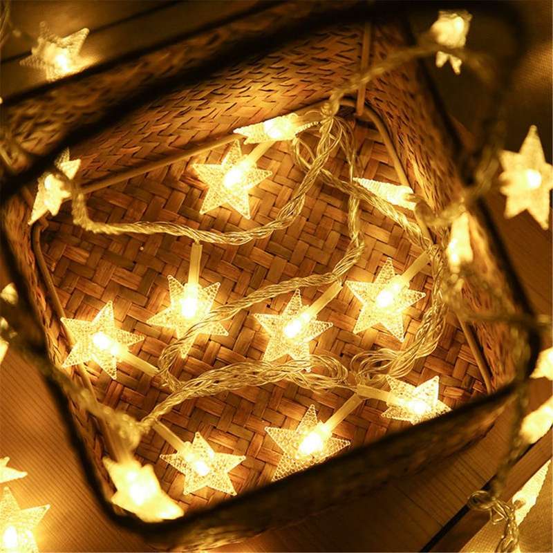 26.2ft 80 LED String Lights Waterproof Warm White (Snowflake) Lights Wedding Party Halloween Christm