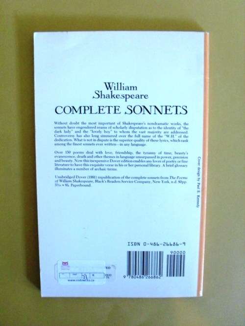 Complete Sonnets, William Shakespeare