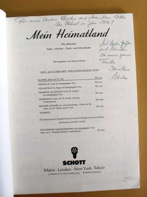 Mein Heimatland [German folk song arr. for piano and voice]