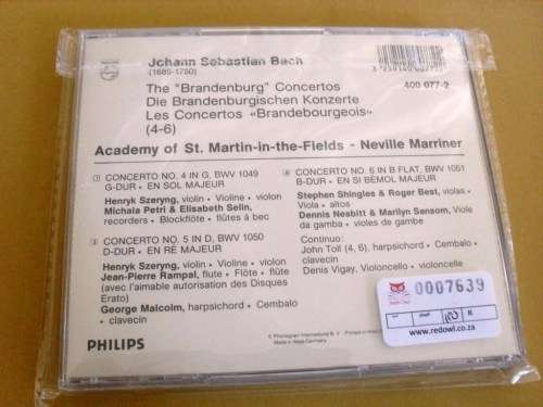 JS Bach - Brandenburg Concertos 4-6, St.Martin-in-the-Fields/Marriner