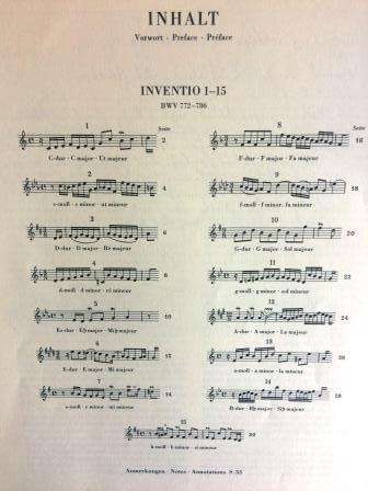 Zweistimmige Inventionen, Johann Sebastian Bach [two-part inventions for piano]