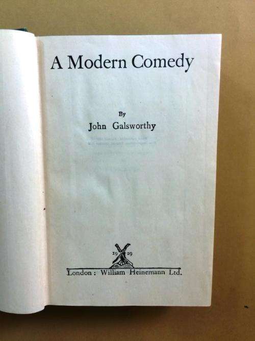 A Modern Comedy, John Galsworthy [NO RESERVE, REDUCED TO CLEAR]