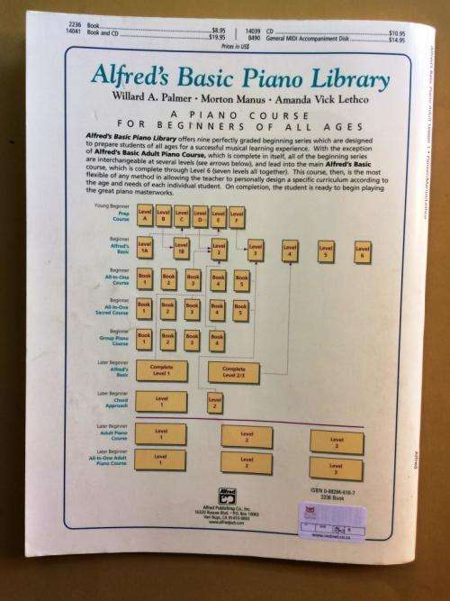 Alfred's Basic Adult Piano Course, Lesson Book, Level One