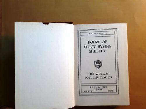 Poems of Percy Bysshe Shelley