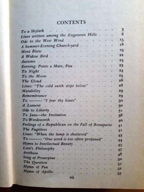 Poems of Percy Bysshe Shelley