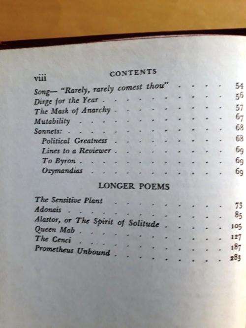 Poems of Percy Bysshe Shelley