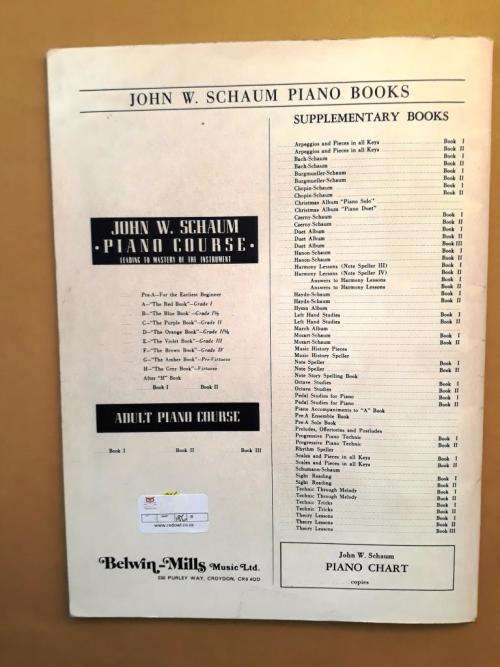 John W. Schaum Piano Course, D, The Orange Book