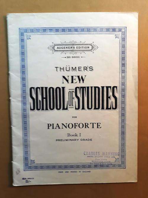Thümer's New School of Studies for Pianoforte, Book 1, Preliminary Grade