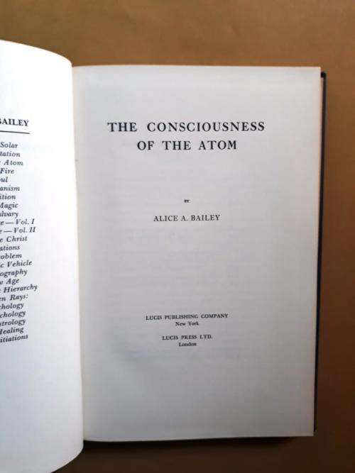 The Consciousness of the Atom, Alice Bailey