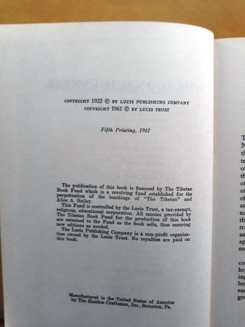 The Consciousness of the Atom, Alice Bailey