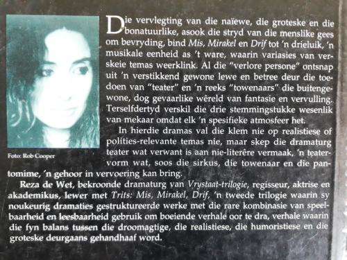 Trits, Reza de Wet [drie toneelstukke]