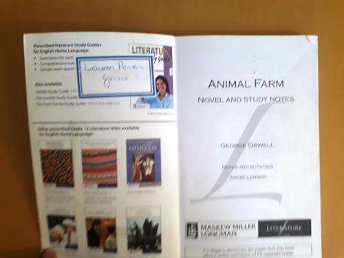 Animal Farm, George Orwell (school edition - novel and study notes)