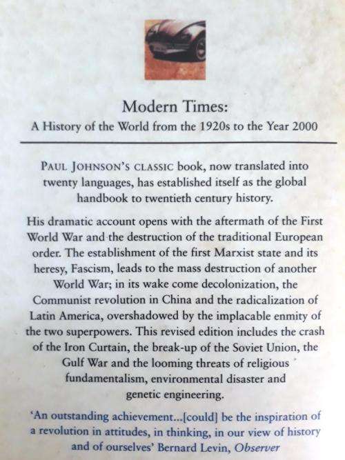 Modern Times, Paul Johnson
