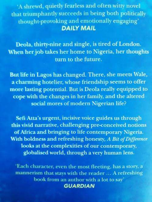 A Bit of Difference, Sefi Atta