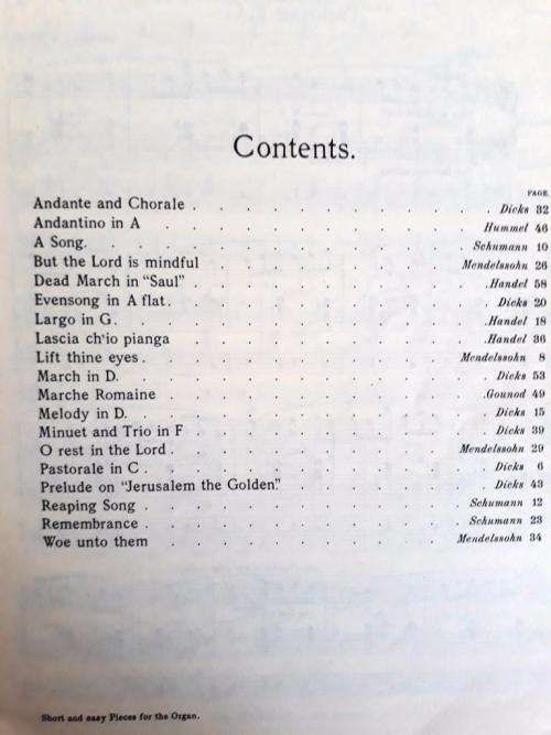 Short and Easy Pieces for the Organ, Book 1,  E.A. Dicks