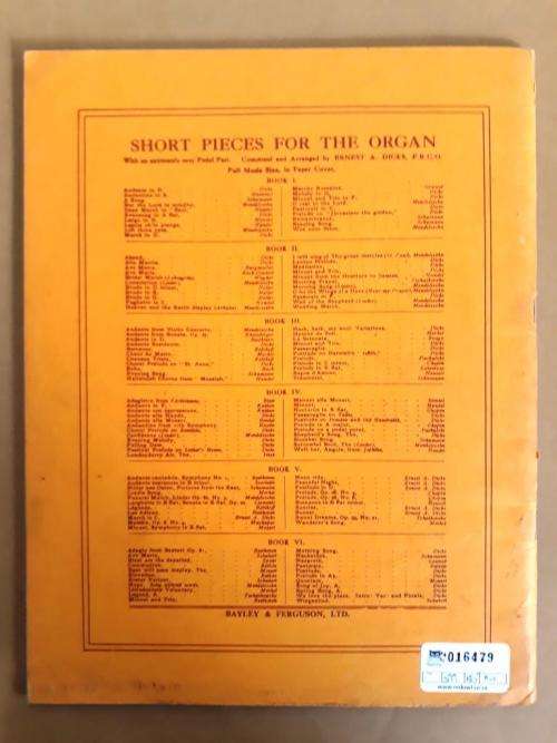 Short and Easy Pieces for the Organ, Book 1,  E.A. Dicks