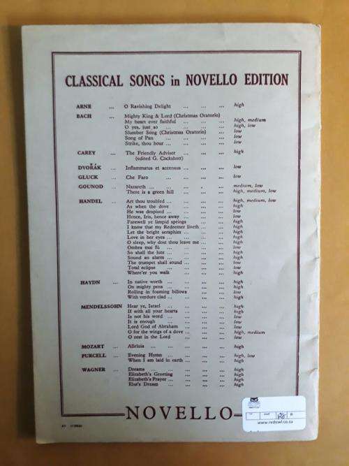 Twelve Songs from the Oratorios, G.F. Handel (for contralto, with piano accom.)