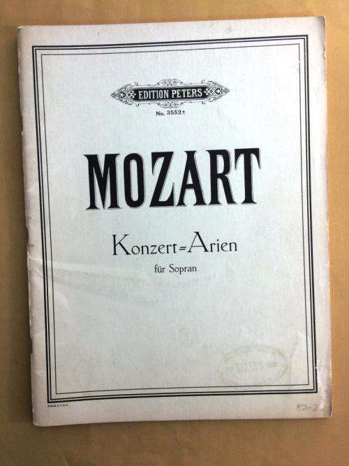Concert Arias for Soprano, Wolfgang Amadeus Mozart (with piano accomp.)