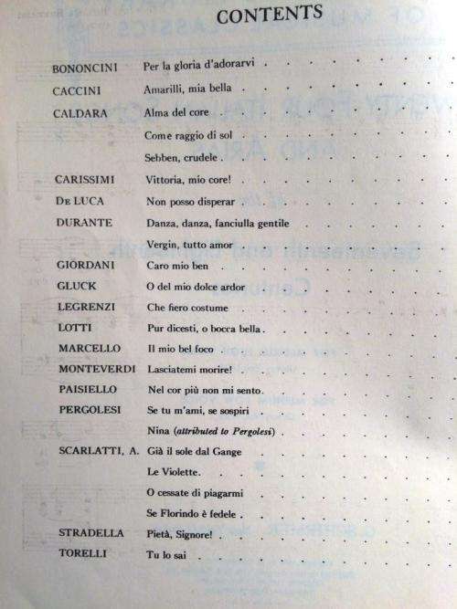24 Italian Song and Arias of the 17th and 18th Centuries. for Medium Low Voice