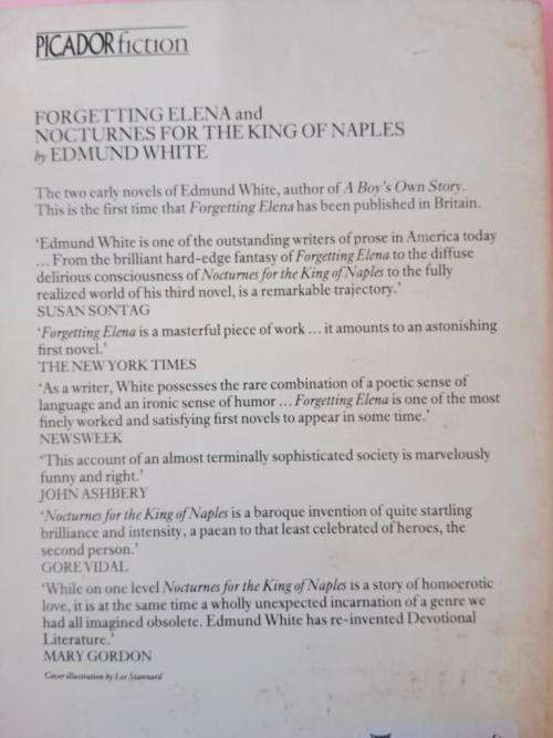 Forgetting Elena and Nocturnes for the King of Naples, Edmund White