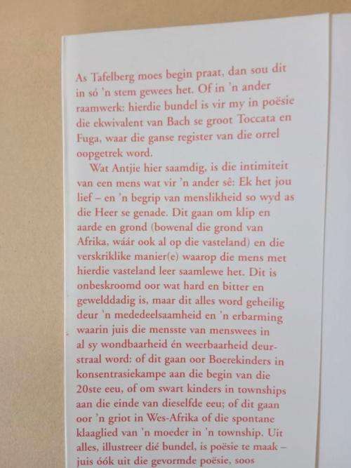 Kleur Kom Nooit Alleen Nie, Antjie Krog
